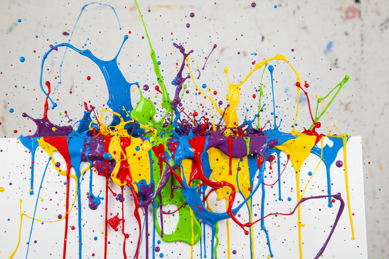 something to do with art and painting and splatter paint